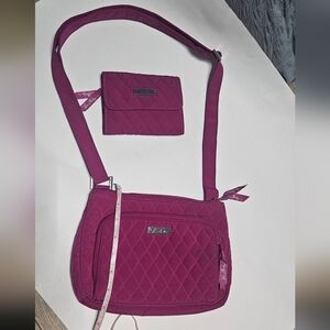 Vera Bradley Pink Crossbody Bag Quilted Design